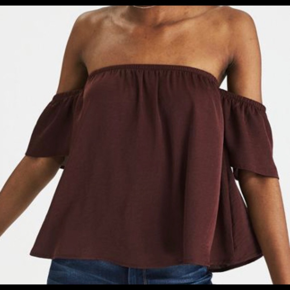 American Eagle Outfitters AE silky off-the-shoulder
